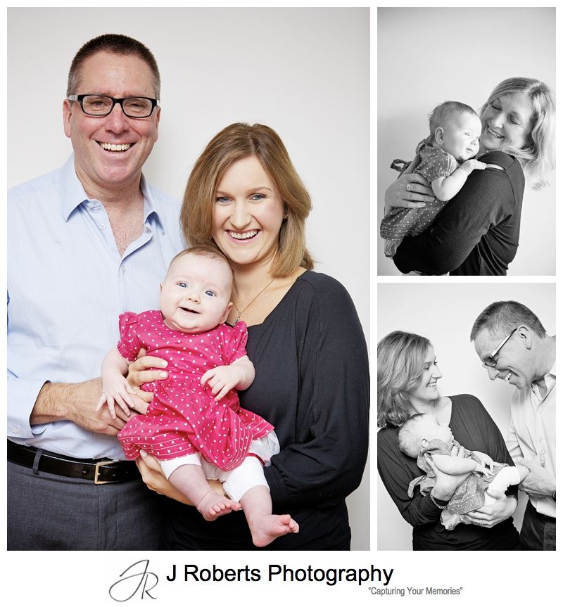 family and baby portraits in the family home sydney